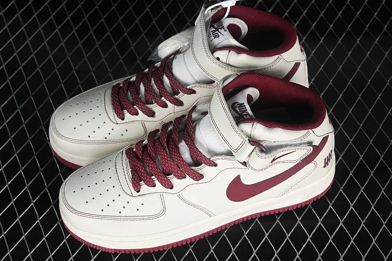 Nike Air Force 1 Mid "Black/Crimson"