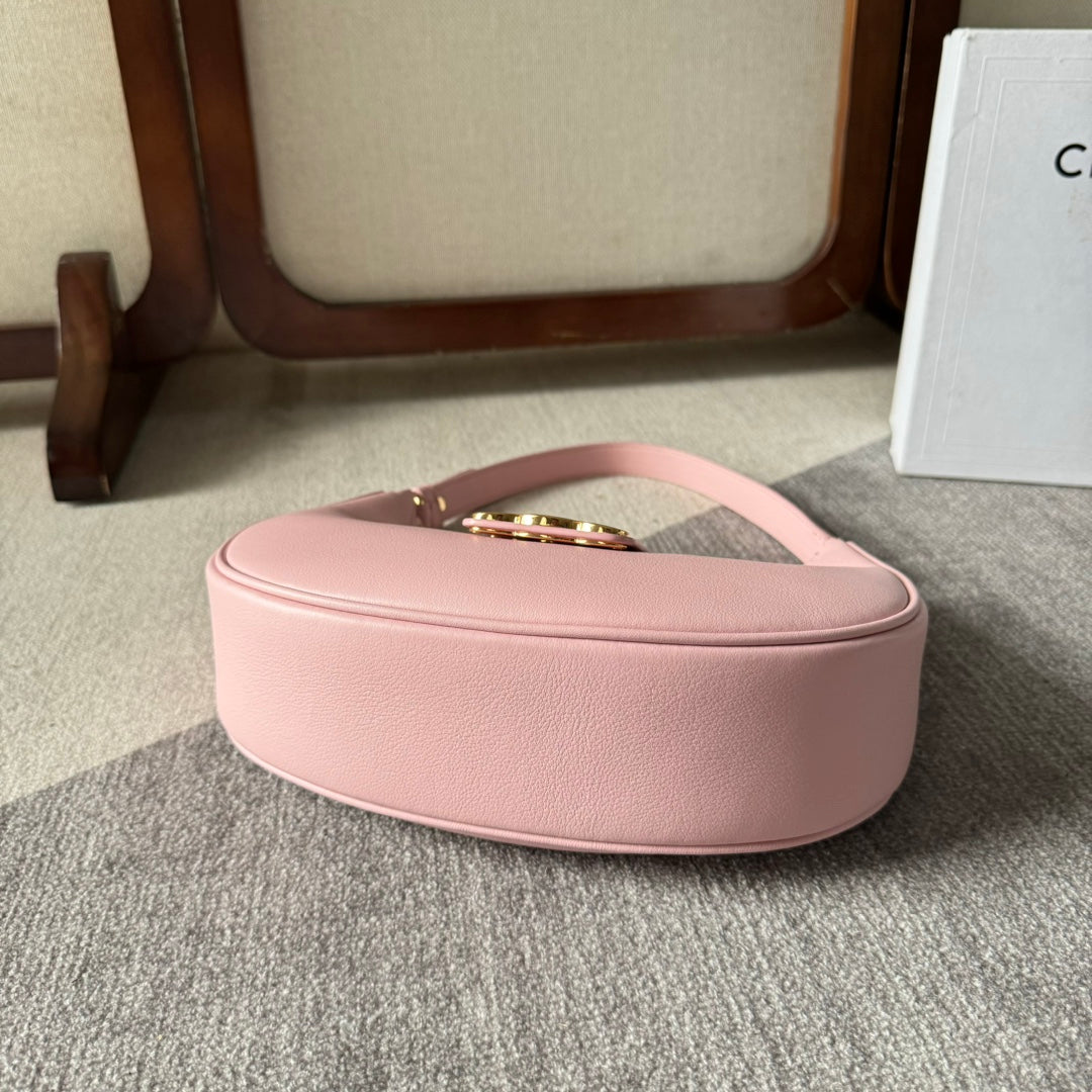 MEDIUM AVA TRIOMPHE BAG 23 IN LIGHT PINK SMOOTH CALFSKIN GOLD HARDWARE