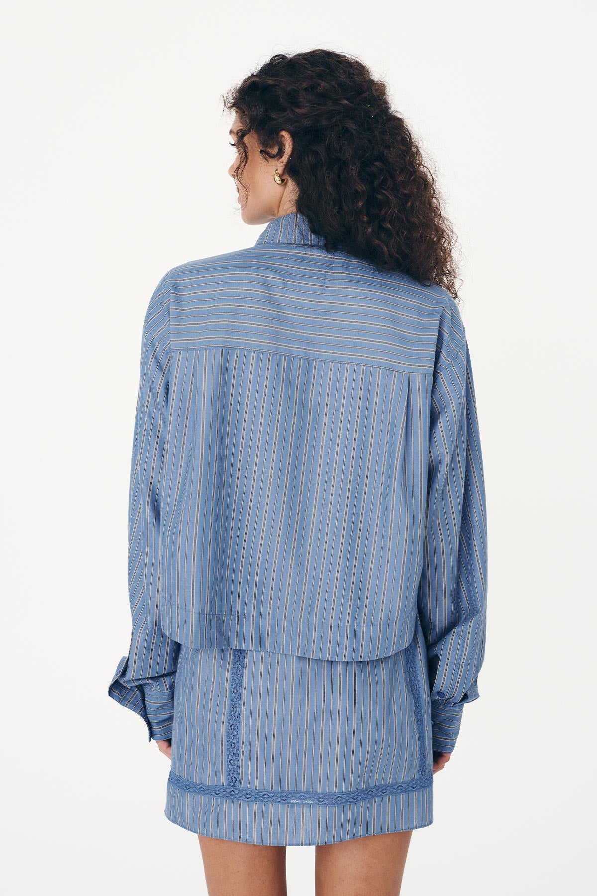 Cole Stripe Crop Shirt